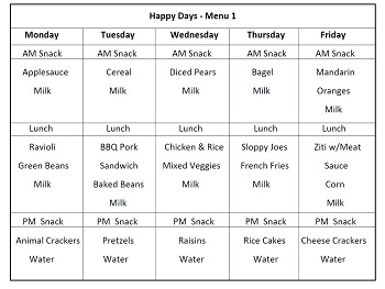 Link to Menu week 1 pdf